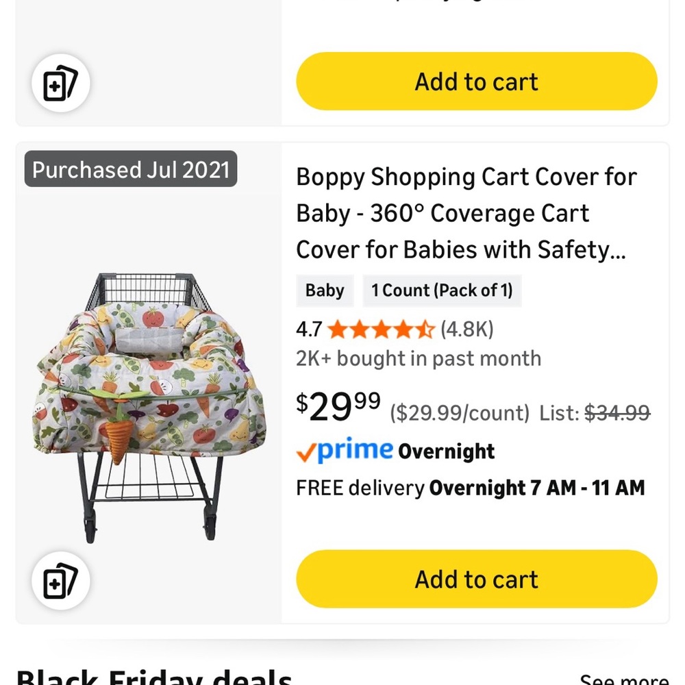 Boppy Shopping Cart Cover - Colorful Fruit Design